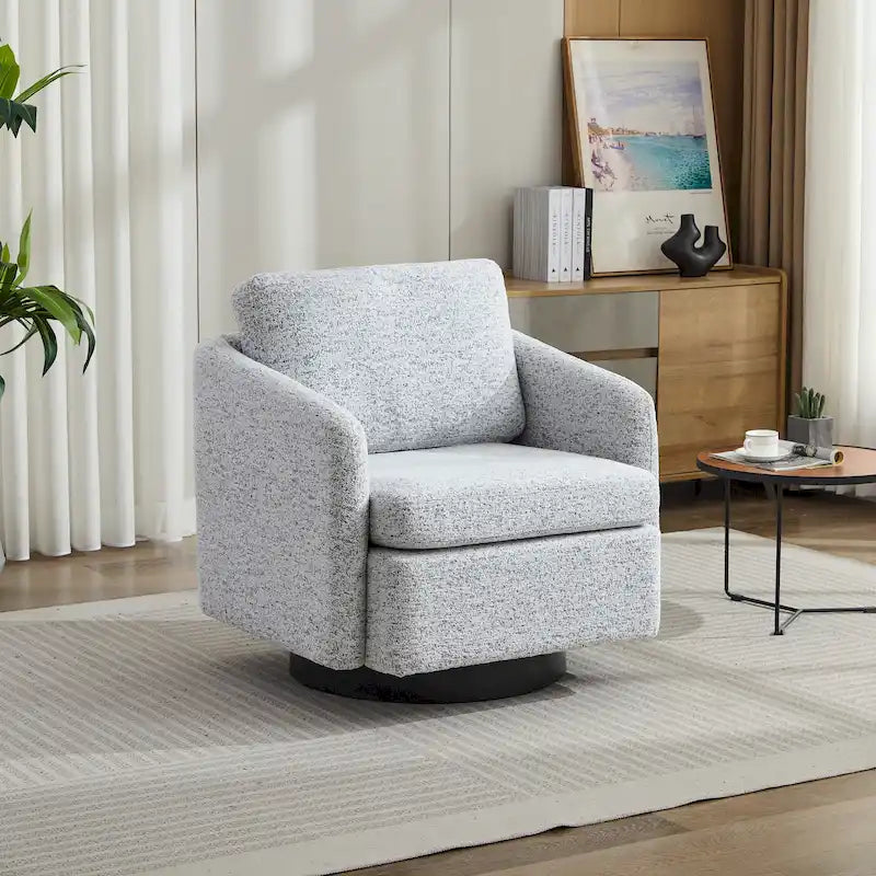 Fauteuil pivotant 31,5 po en chenille avec structure en bois massif