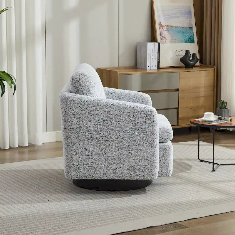 Fauteuil pivotant 31,5 po en chenille avec structure en bois massif