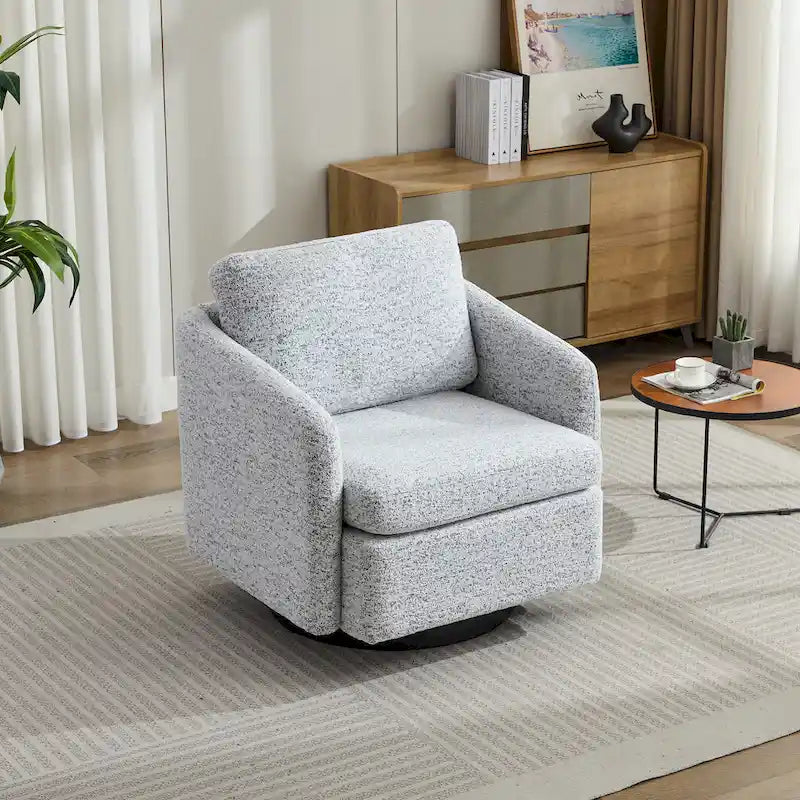 Fauteuil pivotant 31,5 po en chenille avec structure en bois massif