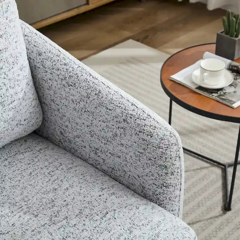 Fauteuil pivotant 31,5 po en chenille avec structure en bois massif