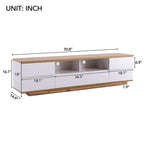 Meuble TV moderne de 80 pouces avec rangement dissimulé
