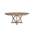 Table ronde extensible de 54 po avec 4 chaises et desserte à plateau en ciment
