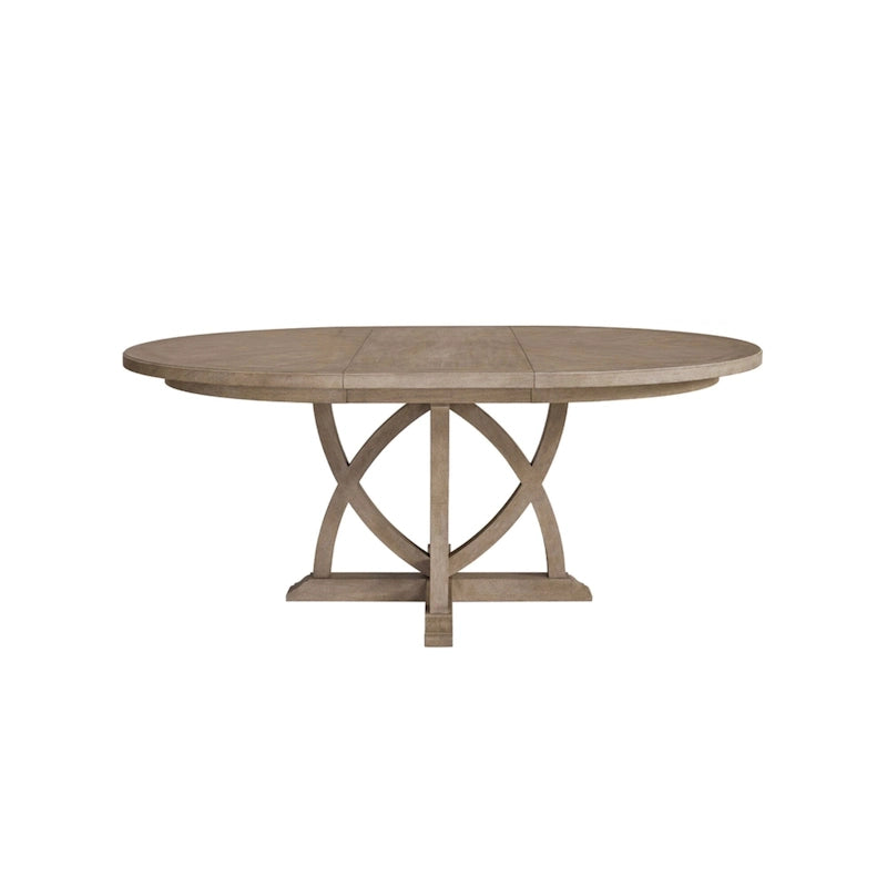 Table ronde extensible de 54 po avec 4 chaises et desserte à plateau en ciment