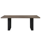 Table à manger Live Edge 84, finition brun foncé