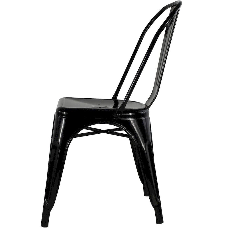 Lot de chaises sans accoudoirs de style industriel pour restaurant/café