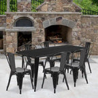 Lot de chaises sans accoudoirs de style industriel pour restaurant/café