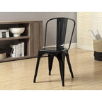 Lot de chaises sans accoudoirs de style industriel pour restaurant/café