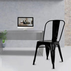 Lot de chaises sans accoudoirs de style industriel pour restaurant/café