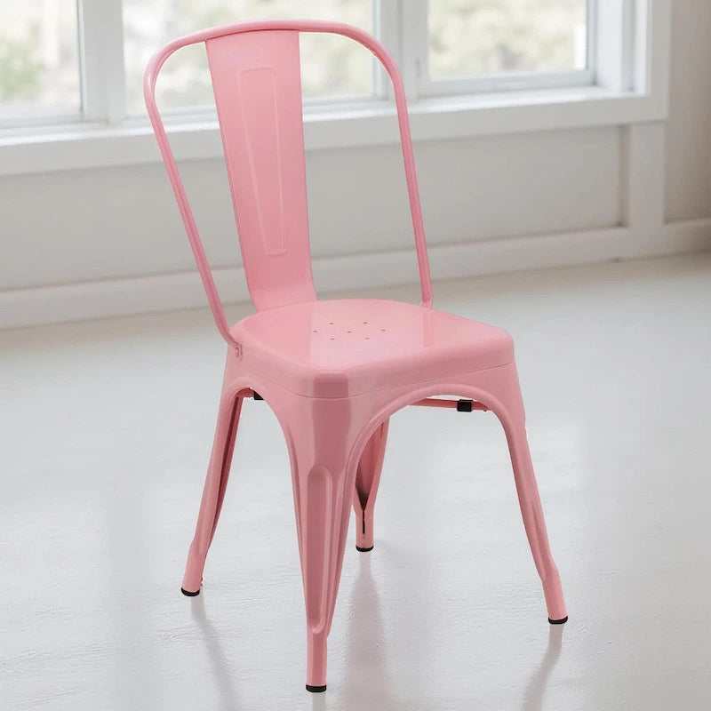 Lot de chaises sans accoudoirs de style industriel pour restaurant/café