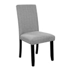 Table et chaises de cuisine en bois, Table à manger ronde avec plateau imitation marbre et 4 chaises rembourrées