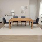 Table de salle à manger en bois de pin, brun naturel, plateau rectangulaire de 180 cm