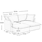 Fauteuil à piétement central - 27,6 L x 29,7 P x 31,9 H