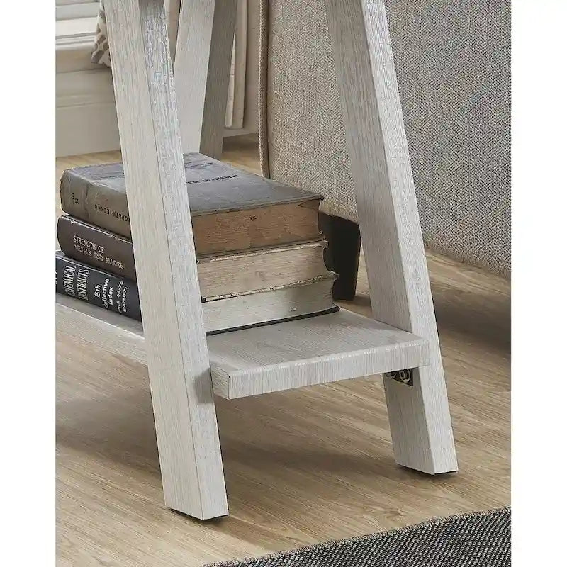 Table d'appoint rectangulaire moderne de 23,5 po avec tablette de rangement et pieds à angle large