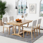 Table à manger en bois avec table rectangulaire 59 et 4 chaises