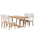 Table à manger en bois avec table rectangulaire 59 et 4 chaises
