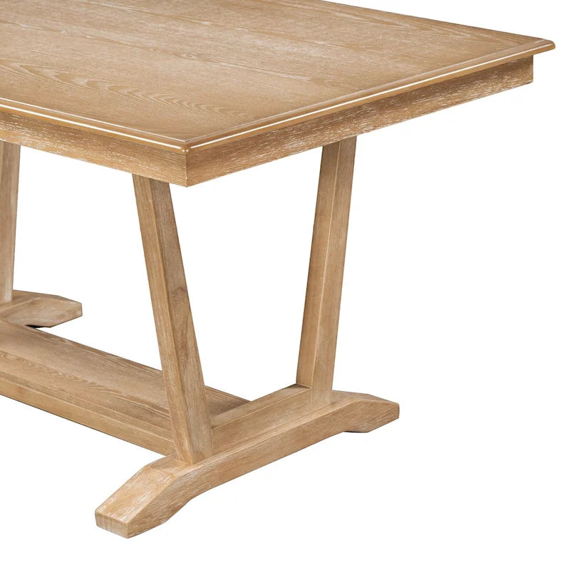 Table à manger en bois avec table rectangulaire 59 et 4 chaises