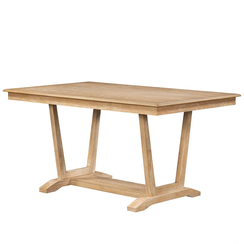 Table à manger en bois avec table rectangulaire 59 et 4 chaises