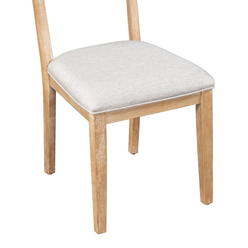 Table à manger en bois avec table rectangulaire 59 et 4 chaises