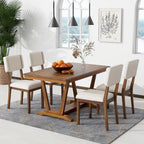 Table à manger en bois avec table rectangulaire 59 et 4 chaises