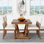 Table à manger en bois avec table rectangulaire 59 et 4 chaises