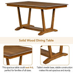 Table à manger en bois avec table rectangulaire 59 et 4 chaises