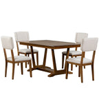Table à manger en bois avec table rectangulaire 59 et 4 chaises