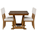 Table à manger en bois avec table rectangulaire 59 et 4 chaises