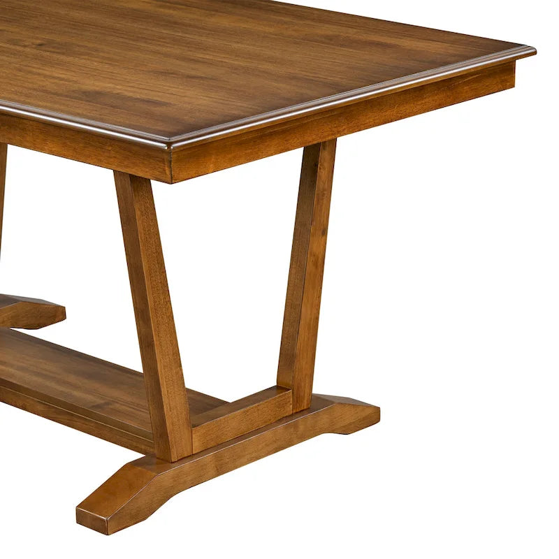 Table à manger en bois avec table rectangulaire 59 et 4 chaises