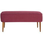 Banc en laine orange du milieu du siècle - 39.6 x 19.9 x 18.3