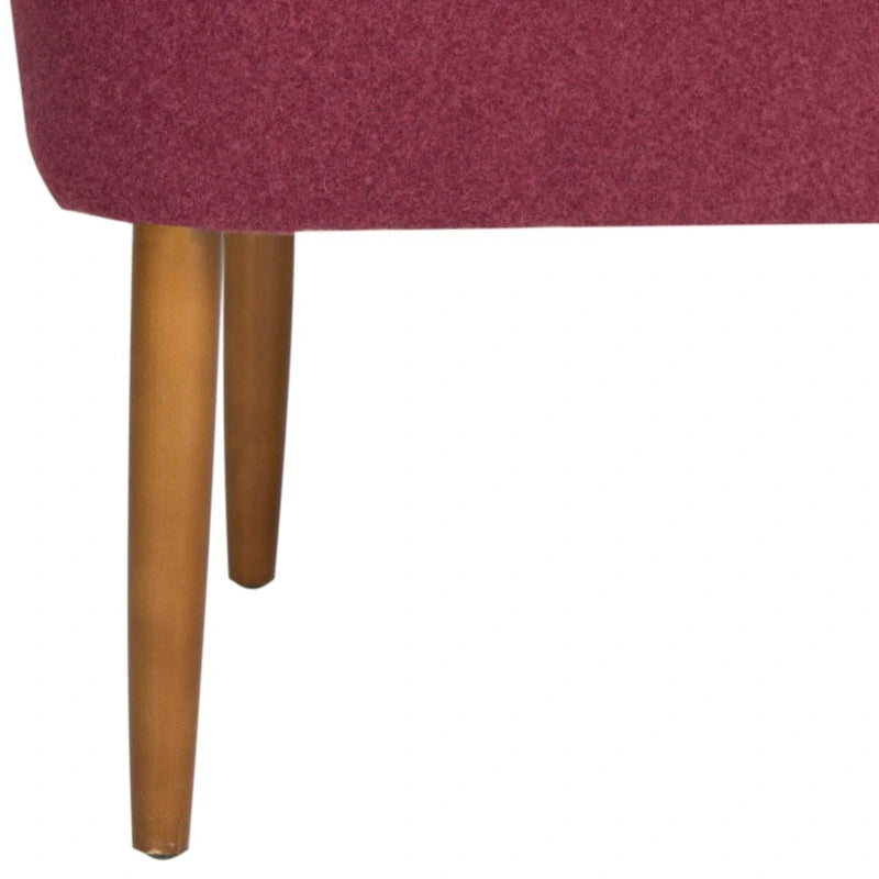 Banc en laine orange du milieu du siècle - 39.6 x 19.9 x 18.3