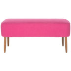 Banc en laine orange du milieu du siècle - 39.6 x 19.9 x 18.3