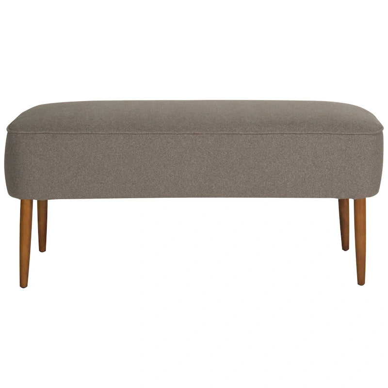 Banc en laine orange du milieu du siècle - 39.6 x 19.9 x 18.3