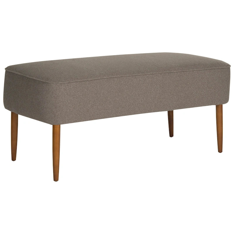 Banc en laine orange du milieu du siècle - 39.6 x 19.9 x 18.3