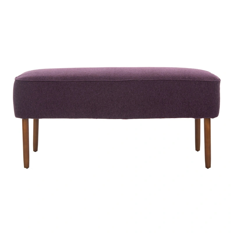 Banc en laine orange du milieu du siècle - 39.6 x 19.9 x 18.3