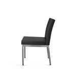 Chaises de salle à manger capitonnées avec cadre en métal