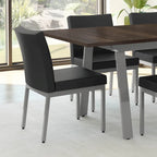 Chaises de salle à manger capitonnées avec cadre en métal