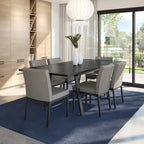 Chaises de salle à manger capitonnées avec cadre en métal