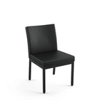 Chaises de salle à manger capitonnées avec cadre en métal