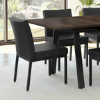 Chaises de salle à manger capitonnées avec cadre en métal