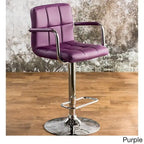 Tabouret de bar moderne réglable pivotant en similicuir