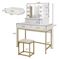 Coiffeuse de style moderne avec miroir et tabouret