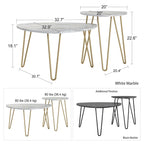 Tables gigognes peu encombrantes