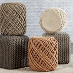 Pouf cylindrique rond scandinave