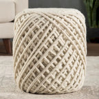 Pouf cylindrique rond scandinave