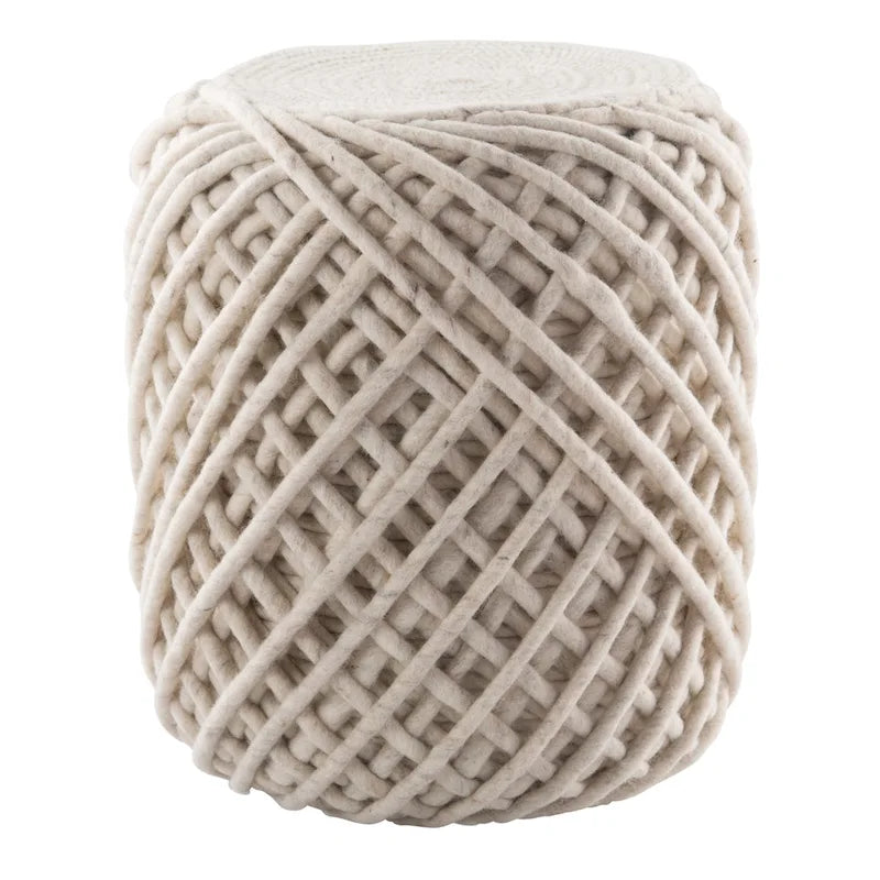 Pouf cylindrique rond scandinave