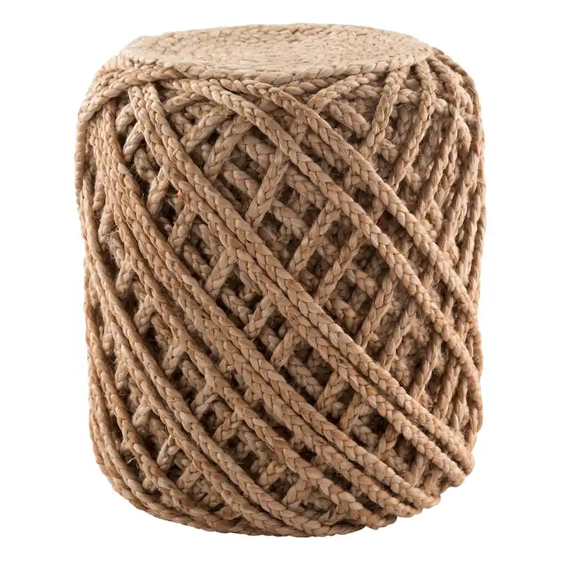 Pouf cylindrique rond scandinave
