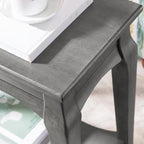 Table d'appoint étroite en bois gris