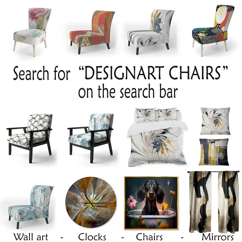 Fauteuil d'appoint abstrait rembourré jaune moutarde et gris vif II et fauteuil moderne et contemporain
