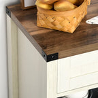 Buffet de rangement rustique avec portes coulissantes/Meuble de salle à manger et de cuisine moderne style ferme