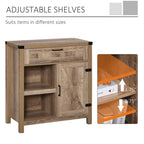 Buffet de rangement rustique avec portes coulissantes/Meuble de salle à manger et de cuisine moderne style ferme